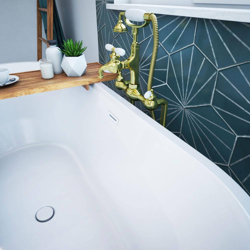 Havana 67'' White Acrylic Freestanding Bathtub