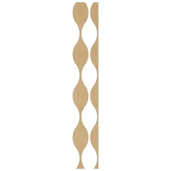 Ekena Millwork Ozark 0.125 in. T x 0.75 ft. W x 8 ft. L Dark Grey Acrylic Decorative Wall Paneling 9-Pack