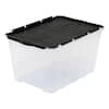 HDX 12 Gal. Commercial Flip Top Storage Tote in Gray 206202 - The Home Depot