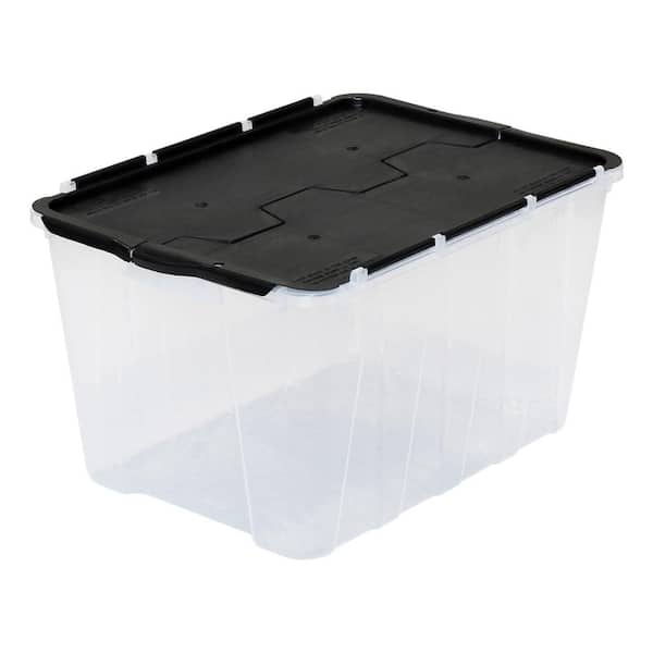 Project Source Large 30-Gallons (120-Quart) Gray Heavy Duty Tote with  Standard Snap Lid in the Plastic Storage Containers department at