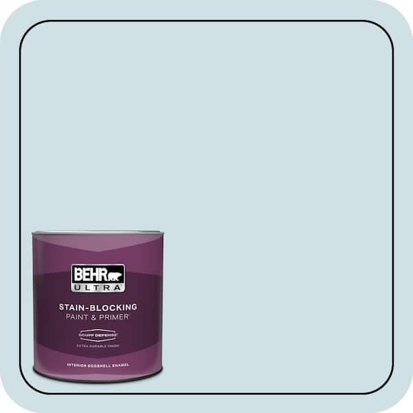 BEHR ULTRA 1 qt. #530E-2 Cool Sky Extra Durable Eggshell Enamel Interior Paint & Primer