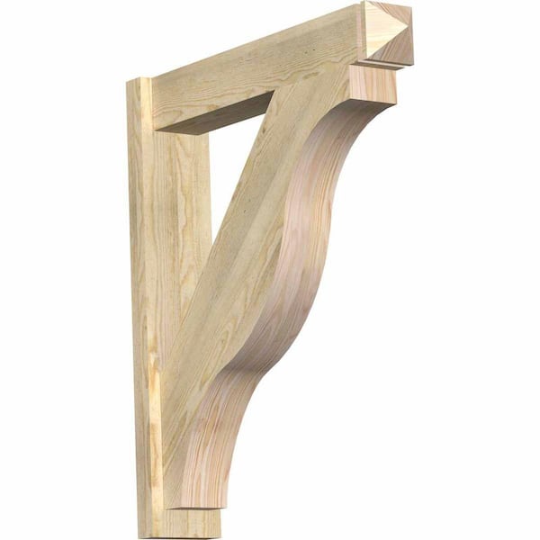Ekena Millwork 6 in. x 34 in. x 30 in. Douglas Fir Fuston Arts and Crafts Rough Sawn Outlooker