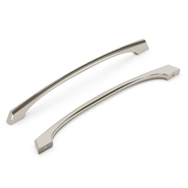 HICKORY HARDWARE Greenwich 8-13/16 in. Center-to-Center Bright Nickel Cabinet Pull