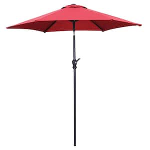 7.5 ft. Market Table Outdoor Patio Umbrella in Red