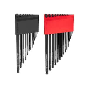 Short Arm Ball End Hex L- Key Set with Holder, 28-Piece (0.050 in. to 3/8 in., 1.3 mm to 10 mm)