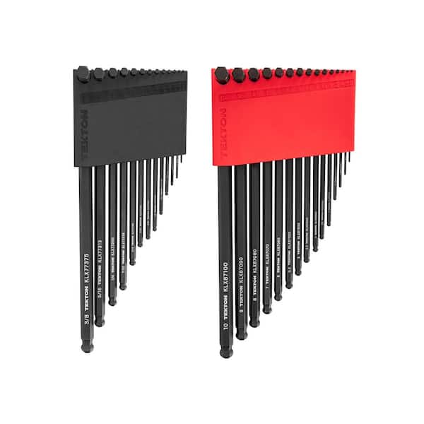 TEKTON Short Arm Ball End Hex L- Key Set with Holder, 28-Piece (0.050 in. to 3/8 in., 1.3 mm to 10 mm)