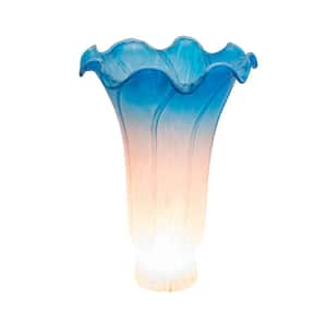 Pond Lily 6 in Multicolored Colorful Glass Cone Shade with no fitter