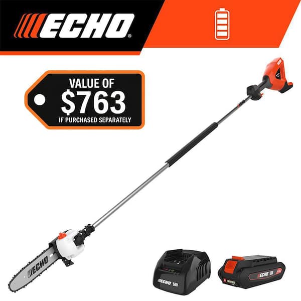 56V 10 in. Bar Cordless Battery Powered Pole Pruner Saw w/Fixed Shaft Providing 12 ft of Reach 2.5Ah Battery and Charger