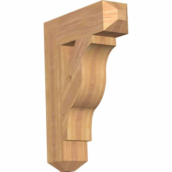 Ekena Millwork 5.5 in. x 30 in. x 22 in. Western Red Cedar Funston Craftsman Smooth Bracket