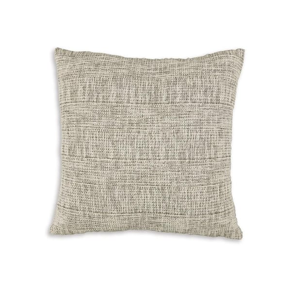 Black and White Woven Stripes Cotton 20 in. x 7 in. Throw Pillow (Set of 4)