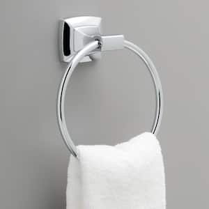Portwood Wall Mount Round Closed Towel Ring Bath Hardware Accessory in Polished Chrome
