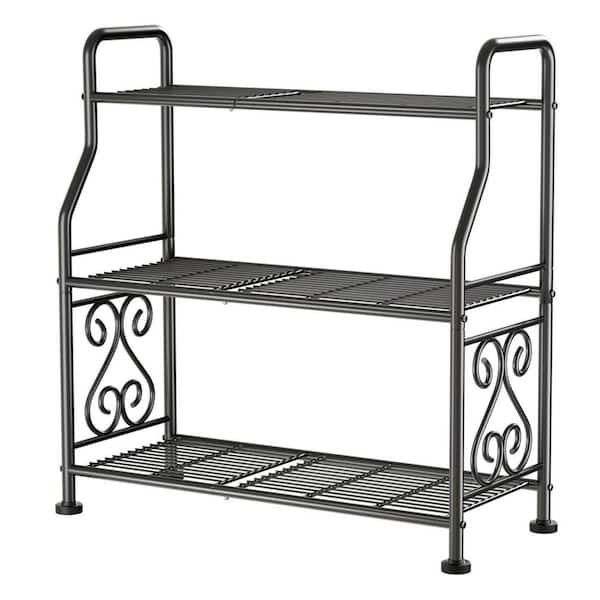 3-Tier Black Metal Plant Stand(23.4 in. H W x 35 in. H) L089YNQSJP ...
