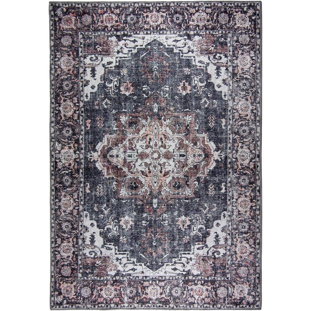 Scarlett Grey Distressed Washable 2 ft. x 3 ft. Scatter Rug price history on PriceWatchPro