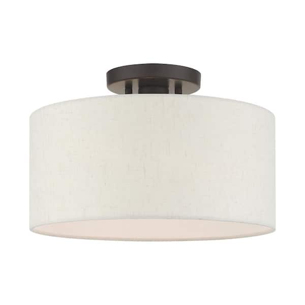 AVIANCE LIGHTING Whitney 1 Light English Bronze Semi Flush Mount