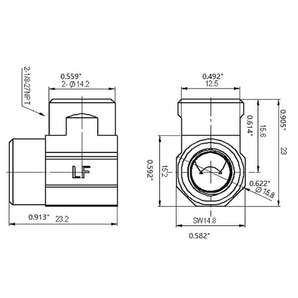 1/8 in. FIP 90-Degree Brass Elbow Fitting