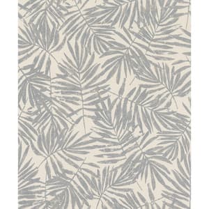 La Veneziana Pewter Leaf Paper Strippable Wallpaper (Covers 56.4 sq. ft.)