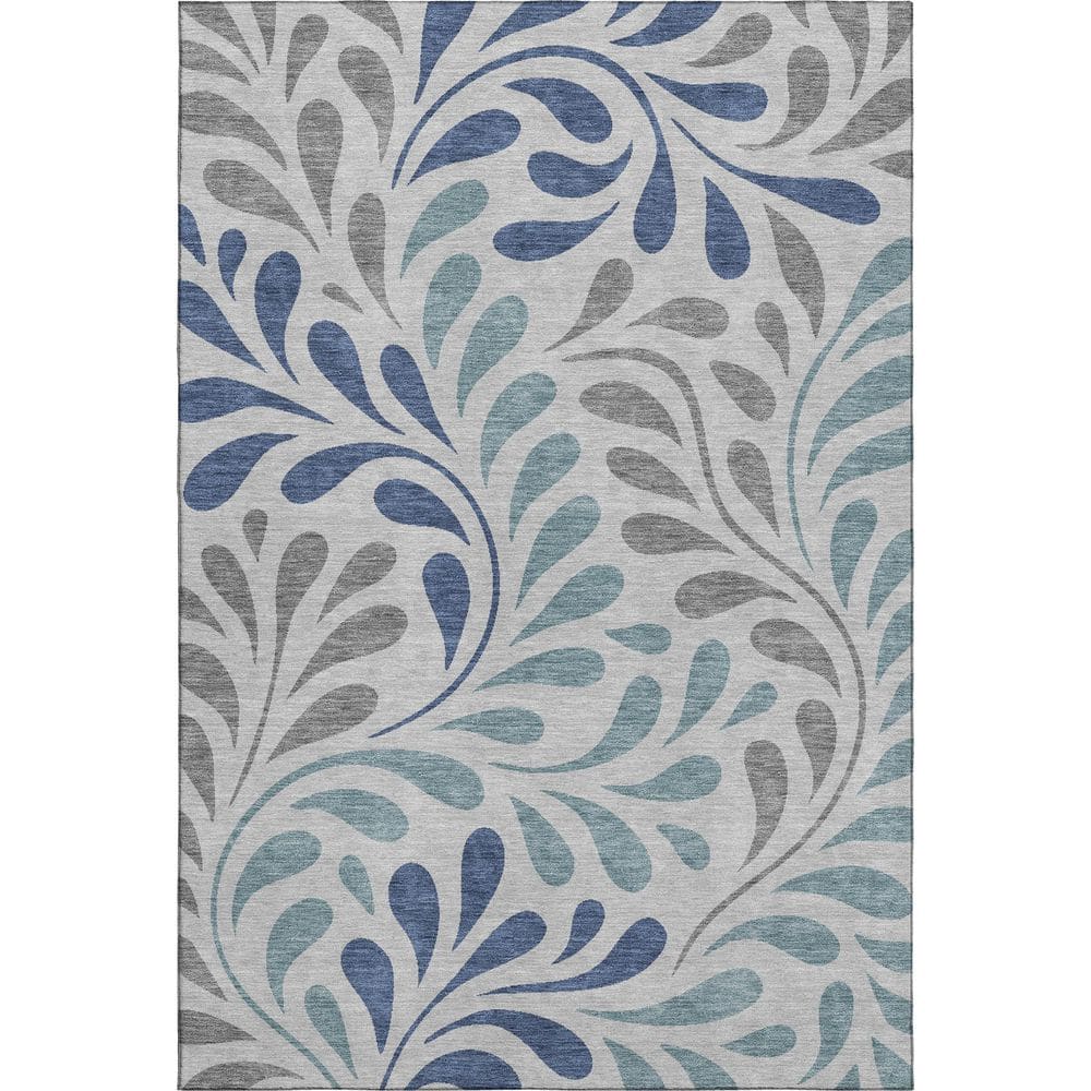 Mayfield Premium Machine Washable Abstract AMF2411 Silver 5 ft. x 7 ft. 6 in. Area Rug price history on PriceWatchPro