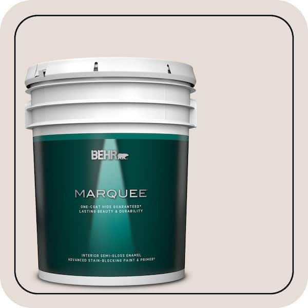 BEHR MARQUEE 5 gal. #PR-W11 Patience Semi-Gloss Enamel Interior Paint & Primer