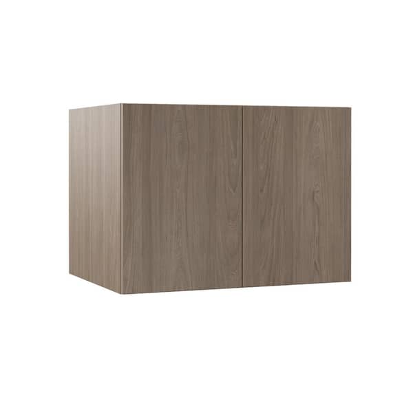 Hampton Bay Designer Series Edgeley Assembled 33x24x24 in. Wall Kitchen Cabinet in Driftwood