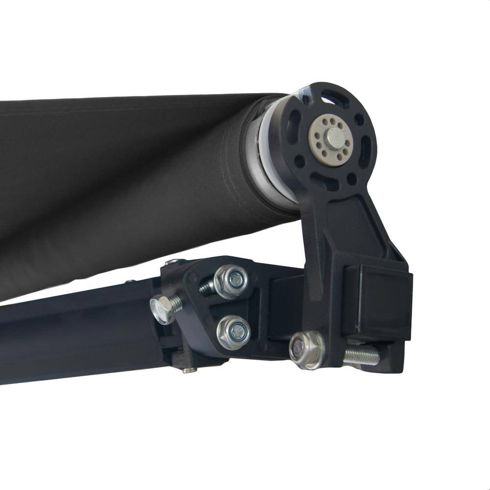 Motorized Retractable Black Patio Awning with Aluminum Frame