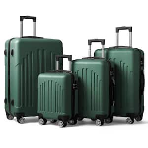 Nested Hardside Luggage Set in Green, 4 Piece - TSA Compliant