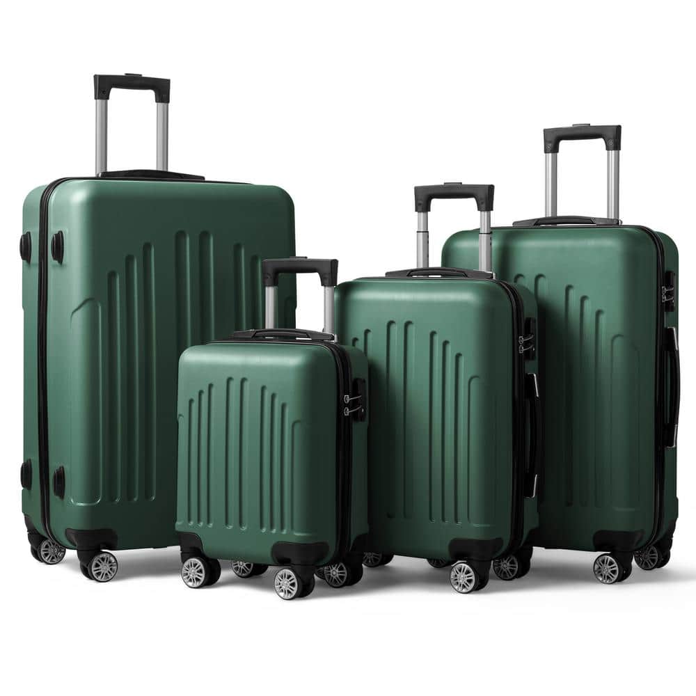 Winado Nested Hardside Luggage Set in Green, 4 Piece - TSA Compliant ...