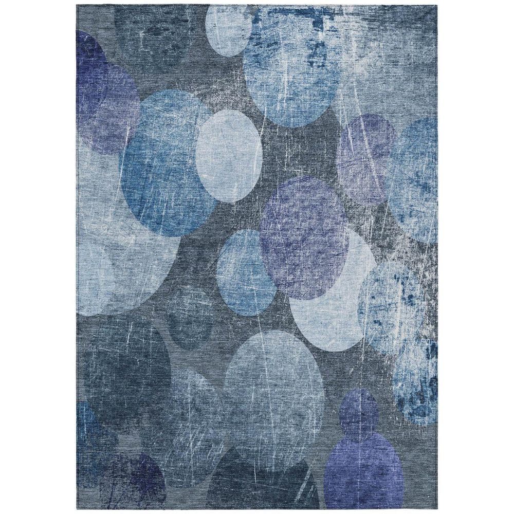 Gray, Blue 9 ft. x 12 ft. Woven Abstract Polyester Rectangle Indoor / Outdoor Area Rug price history on PriceWatchPro