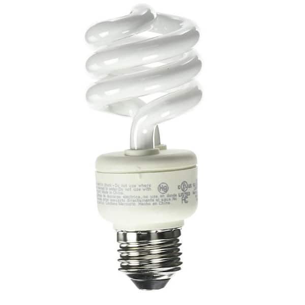 100-Watt Equivalent A19 Spiral Tru Start CFL Light Bulb Daylight (6500K) (2-Pack)