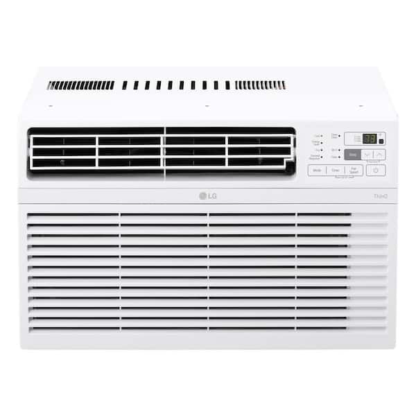 LG 12,000 BTU 115V Window Air Conditioner LW1217ERSM Cools 550 sq. ft. with and Wi-Fi Enabled in White