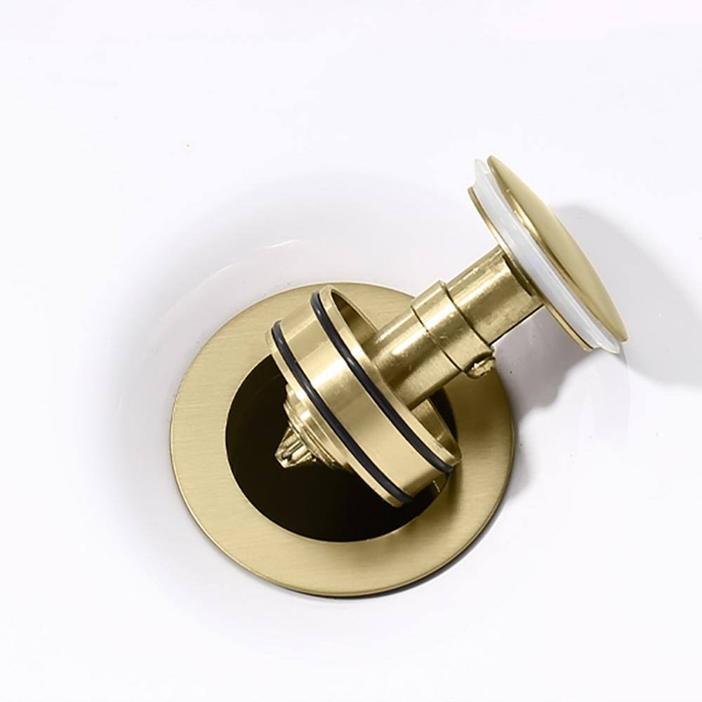 Gold 4-Inch Two-Handle Bathroom Faucet with Pop-Up Drain