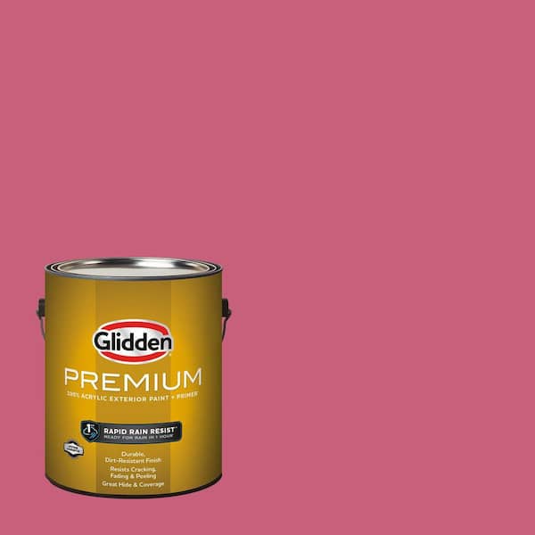 Glidden Premium 1-gal. Cherry Pink PPG1183-6 Flat Exterior Latex