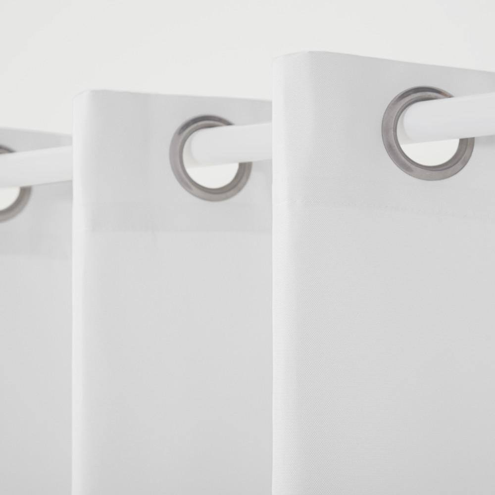 Winter White Polyester Light Filtering Grommet Curtain Panels, 54"x108"