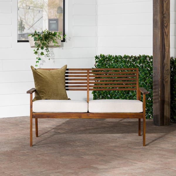 Acacia deals wood loveseat