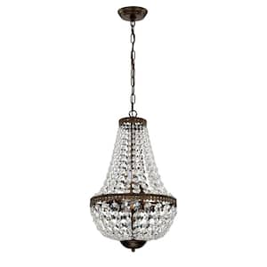 Clarus 6-Light Antique Bronze Glam Empire Crystal Chandelier