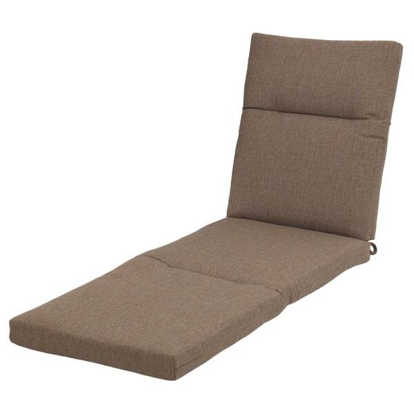 Hampton Bay 21.5 x 44.5 Outdoor Chaise Lounge Cushion in Standard Saddle