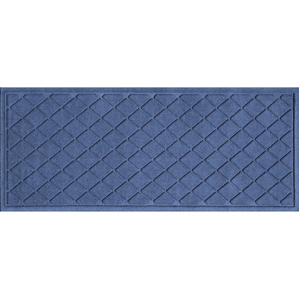 Waterhog Argyle Navy 22 in. x 60 in. PET Polyester Indoor Outdoor Runner Door Mat