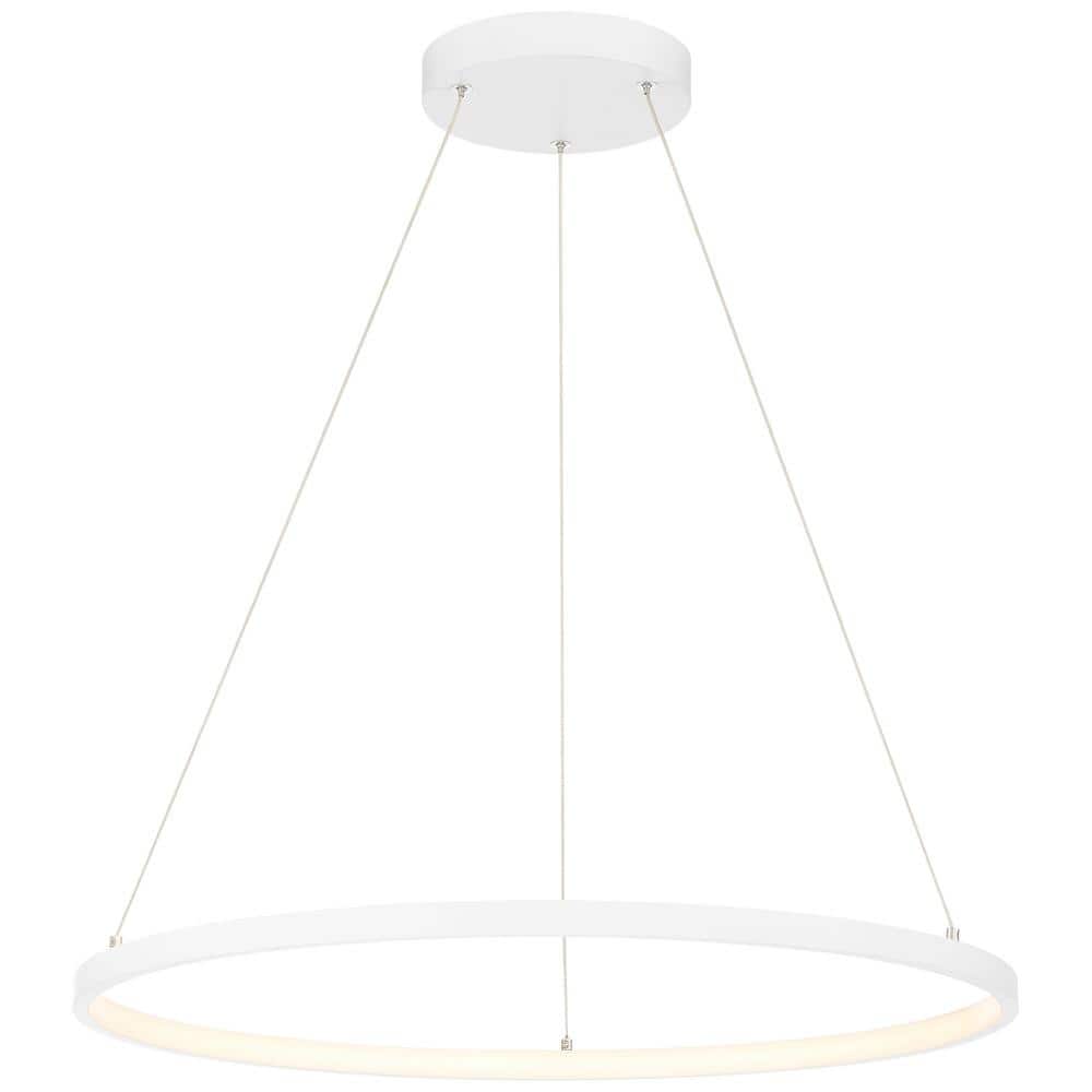 Integrated LED Matte White Pendant