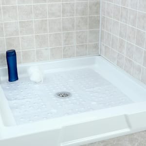 27 in. x 27 in. Extra Large Square Shower Mat in Clear