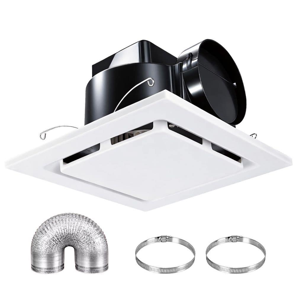 1-Piece Bathroom Accessory Set in White, Bathroom Exhaust Fan,12 in. Panel 141CFM, Quiet Operation, Ceiling Fixtures price history on PriceWatchPro