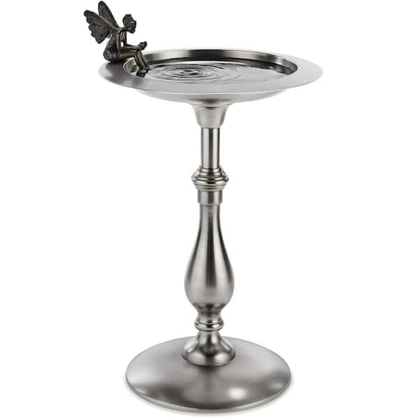 Good Directions Classic Pewter Bird Bath Pedestal with Fairy