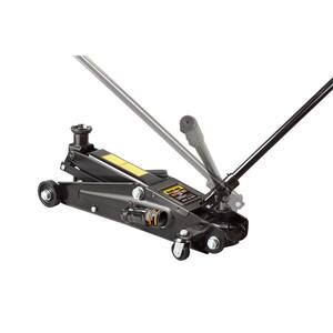 3-Ton Trolley Floor Jack with Saddle Extension Adapter and 360-Degree Rotatable Hand Socket