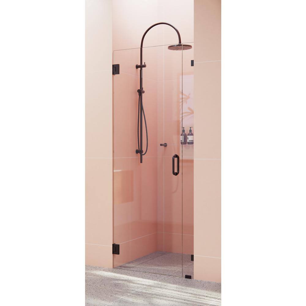 Illume 78" Frameless Shower Door with Oil Rubbed Bronze Finish