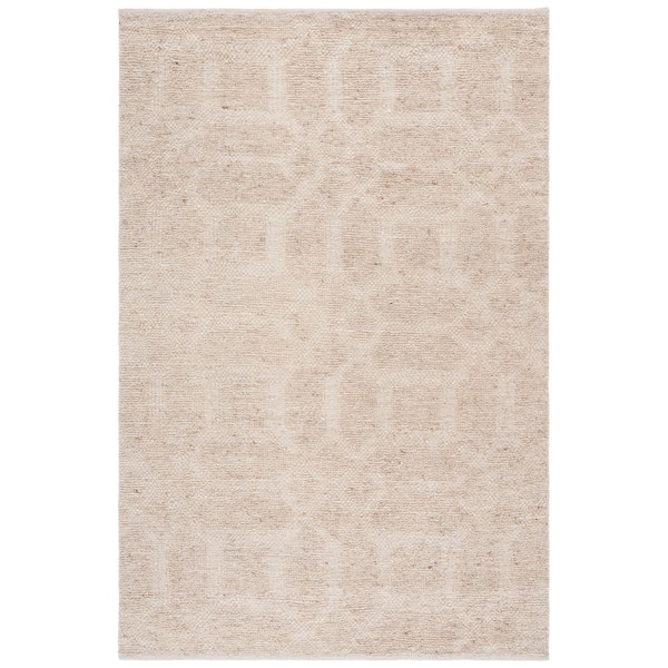 Tibetan 6 ft. x 9 ft. Ivory/Beige Faded Geometric Area Rug