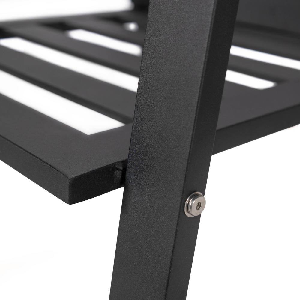 Chelsea Black Aluminum Patio Dining Armchair Set with Cushions