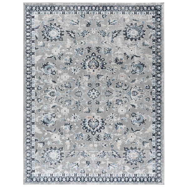 Parker 8 ft. x 10 ft. Gray/Navy Persian Area Rug