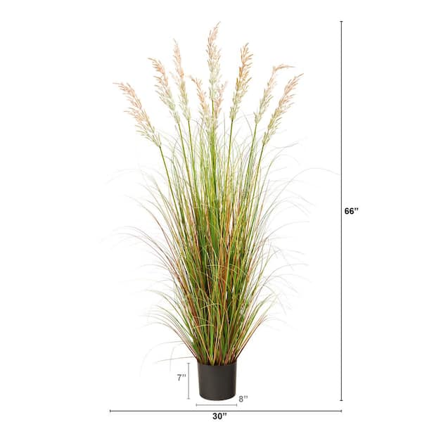 Nearly Natural 5.5 ft. Plume Grass Artificial Plant