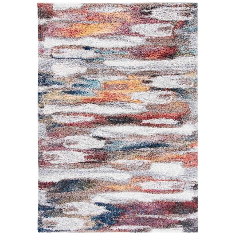 Cal Rugs SAFAVIEH Calista 3 ft. x 5 ft. Ivory/Rust Abstract Multicolor Area Rug ...