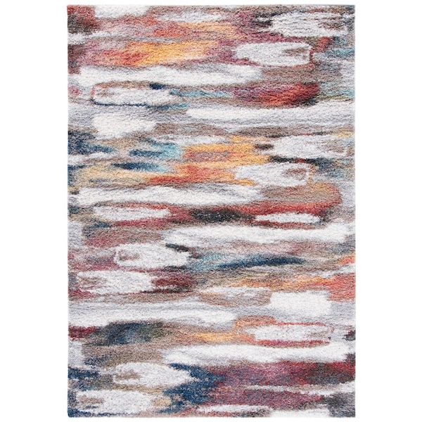 Calista 3 ft. x 5 ft. Ivory/Rust Abstract Multicolor Area Rug