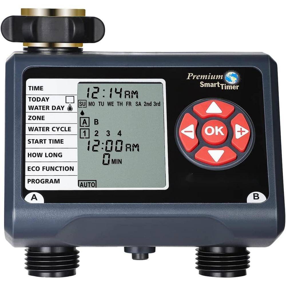 2 Zone, Water Timer for Garden Hose, Sprinkler Timer, Programmable Hose Tim