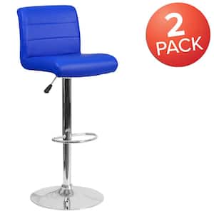 34.5 in. Blue Bar stool (Set of 2)